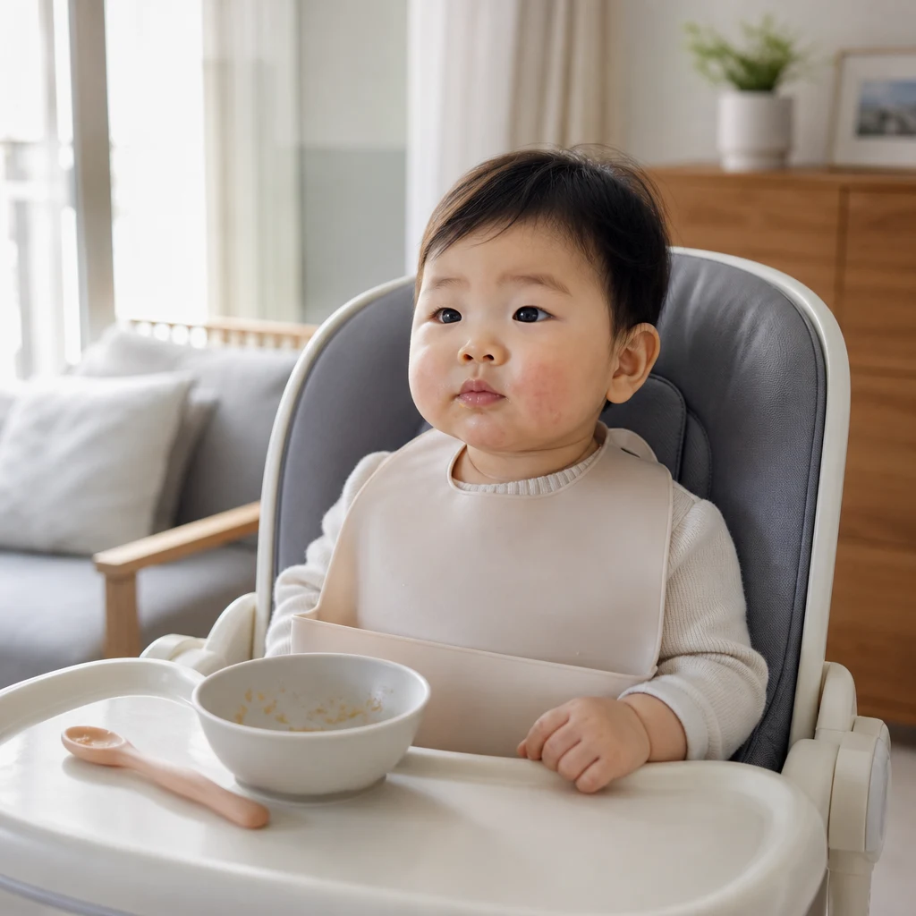 이유식 후 입술이 부은 아기, 청주에서 언제 알레르기 검사하나요?